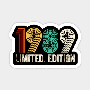 1989 Vintage 1989 Birthday Retro 1989 Magnet