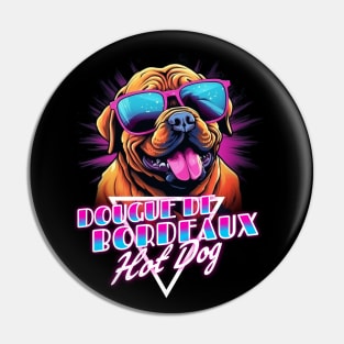 Retro Wave Dogue de Bordeaux Hot Dog Shirt Pin