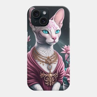 Cute Pink Sphynx Kitten Phone Case