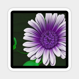Purple Flower Design AI generated by @remlorart of Instagram Magnet