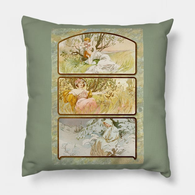 Three Seasons Pillow by UndiscoveredWonders