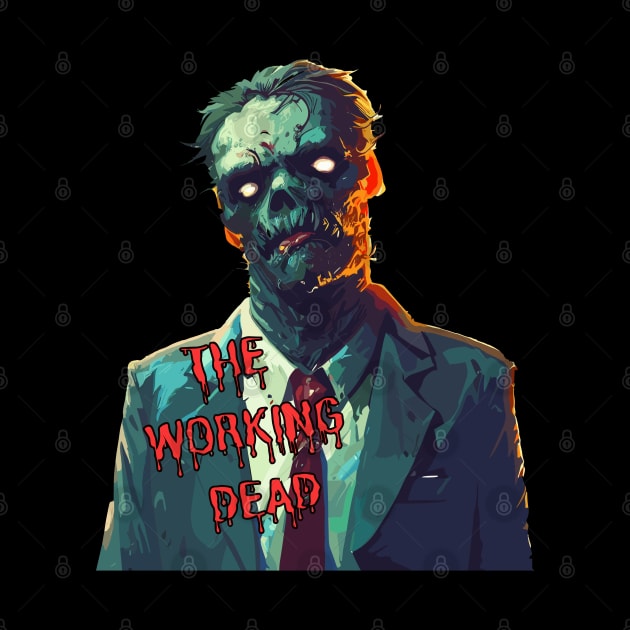 The Working Dead - spooky zombie by TomFrontierArt