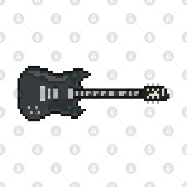 Pixel Black Foo Guitar by gkillerb