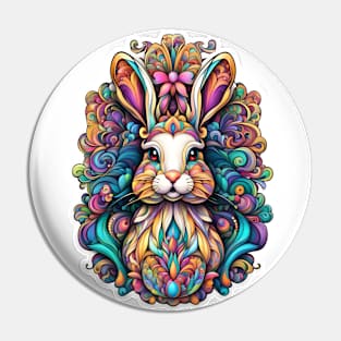 Artful Easter Bunny 3 Pin
