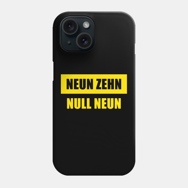 Neun Zehn Null Neun Phone Case by Footscore