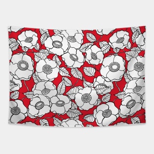 White roses pattern Tapestry