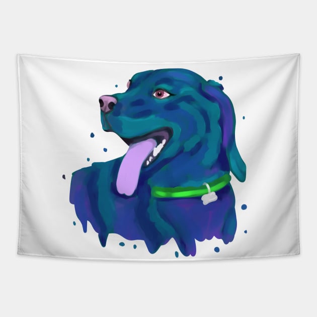 Colorful dog Tapestry by Antiope