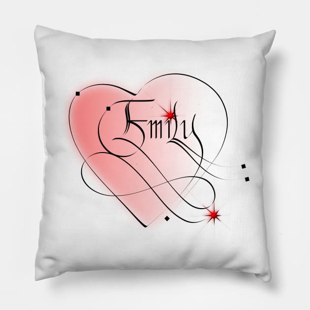 Emily - female name Pillow by AhMath