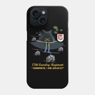 17th Cavalry Hat - Abn - Air Assault  w Br w Flash  w Slicks Phone Case