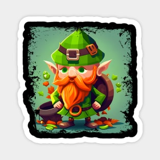 St Patricks Day Dabbing Leprechaun T-Shirt Magnet