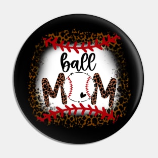 Ball Mom Leopard   Ball Mom Baseball Mom Pin