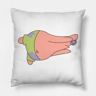 patrick star doing yoga Pillow