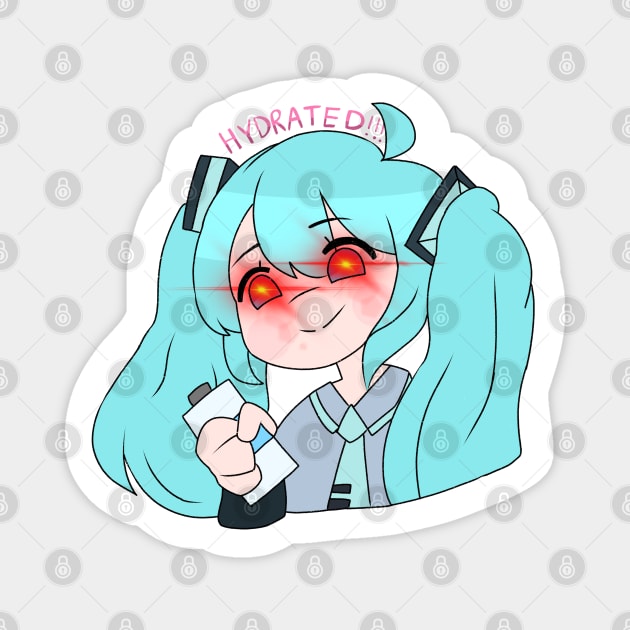 MIKU HATSUNE 'Stay Hydrated!' Magnet by ripkremit