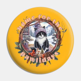 Home For The Holidays Beanie Tuxedo Life 2DT Pin