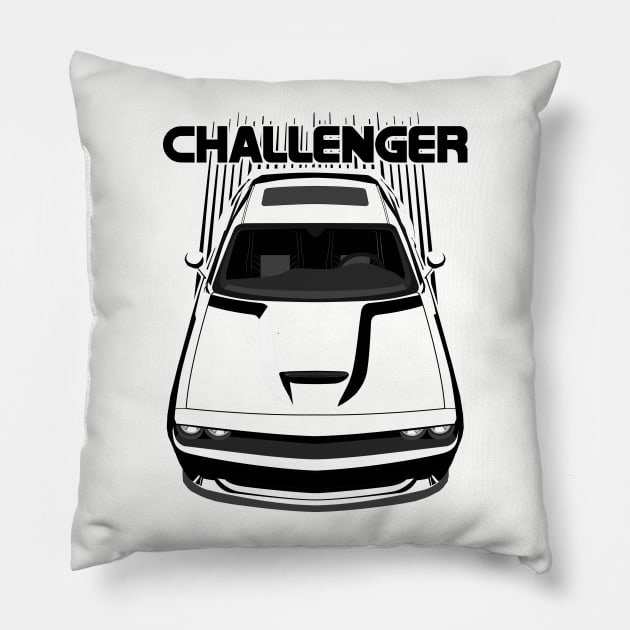 Challenger  - Dark Transparent/Multi Color Pillow by V8social