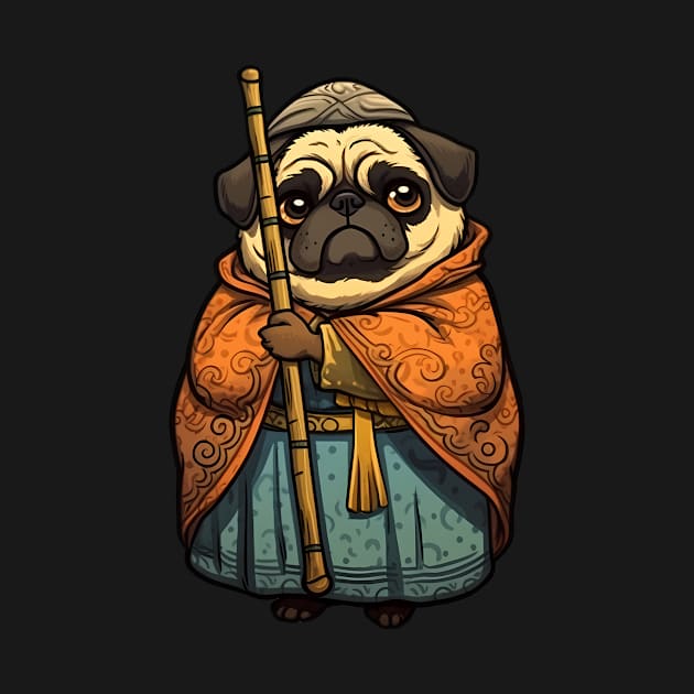 Cute Pope Pug Design by Brilliant Tee Shop