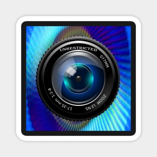 Photographer Free Unrestricted Art, Camera Lens Graphic Design Cool Home Decor & Gifts Magnet