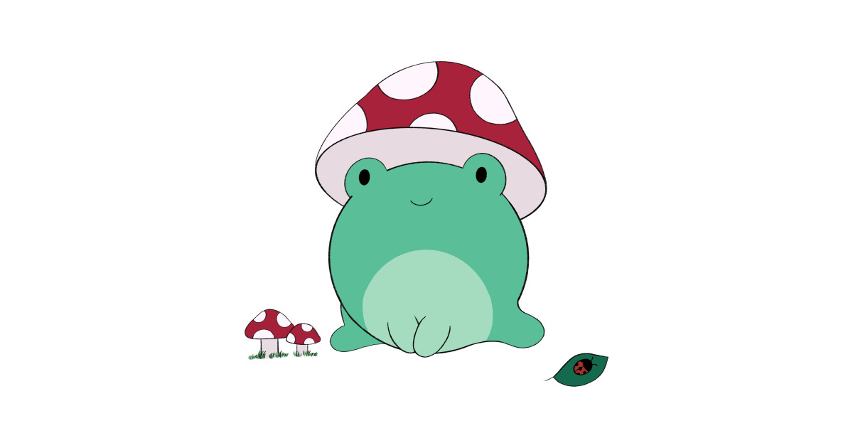 Mushroom Frog - Frogs - Pin | TeePublic