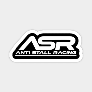 Anti Stall Racing Logo - White Magnet