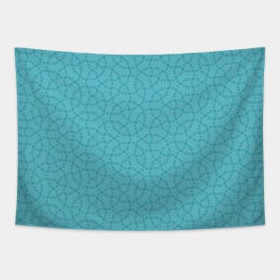 Blue Circles Patterns Tapestry