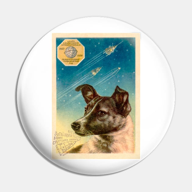 Laika the space dog postcard (S620/0046) Pin by SciencePhoto