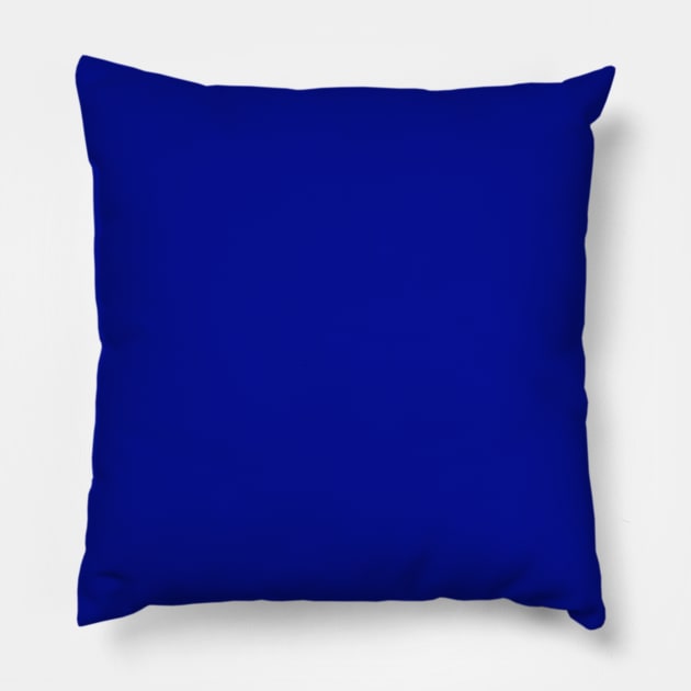 Admiral Blue Plain Solid Color Pillow by squeakyricardo