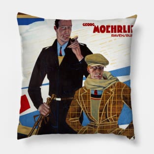 Für den Wintersport Germany Vintage Poster Pillow