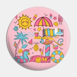 Kawaii Beach Day Pin