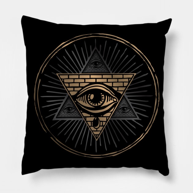Eye of the New World Normal Pillow by FAKE NEWZ DESIGNS