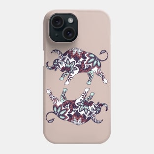 Paisley Oxen (Mauve Pink Palette) Phone Case