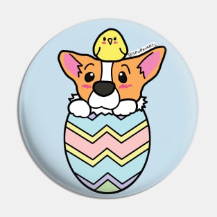 Easter Corgi Egg Pin