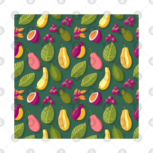 Tropical Fruit Pattern by Sevendise