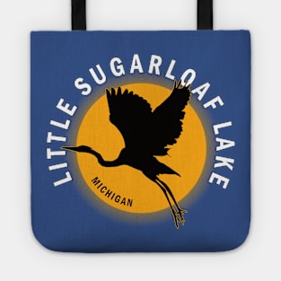 Little Sugarloaf Lake in Michigan Heron Sunrise Tote