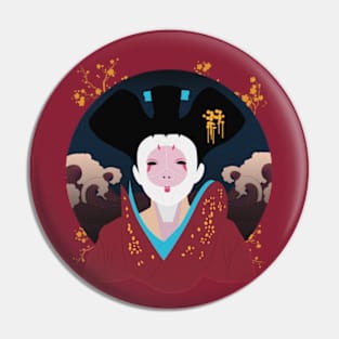 Robotic Geisha Pin