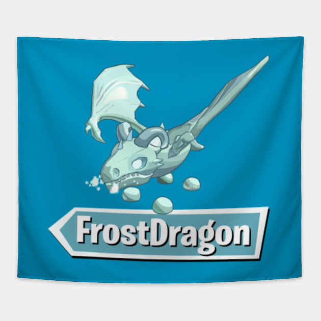 Frost Dragon Art Roblox Tapestry Teepublic - roblox logo game oof single line metal texture gamer roblox mask teepublic