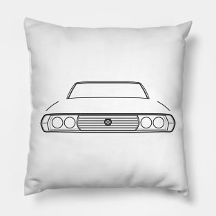 Leyland P76 1970s Australian classic car black outline graphic Pillow