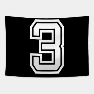 Numbers 3 for a sports team, group, or community Tapestry