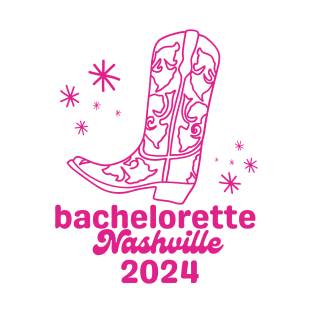 Cute, Pink Nashville Bachelorette Party 2024 T-Shirt