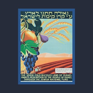 Israel, Poster. Give Redemption to the Land T-Shirt