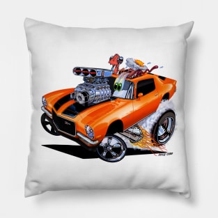 FULL BLOWN Camaro Orange Pillow