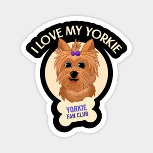 Cute Dog - I Love My Yorkie Magnet