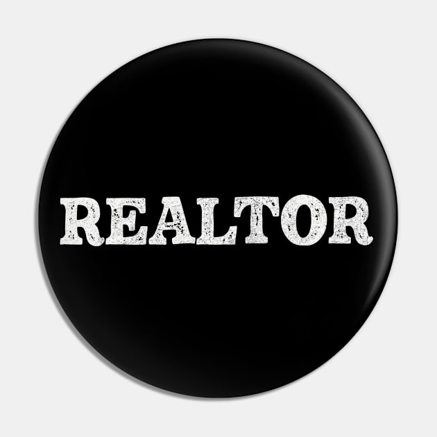 Realtor / House Broker Typography Design Pin by DankFutura