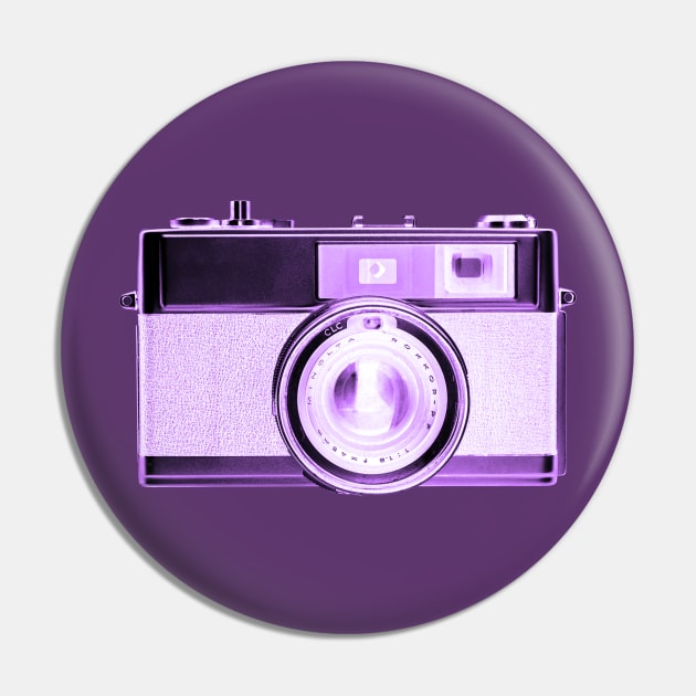 Purple/Violet - Vintage 1960s Rangefinder Camera Pin by DecPhoto