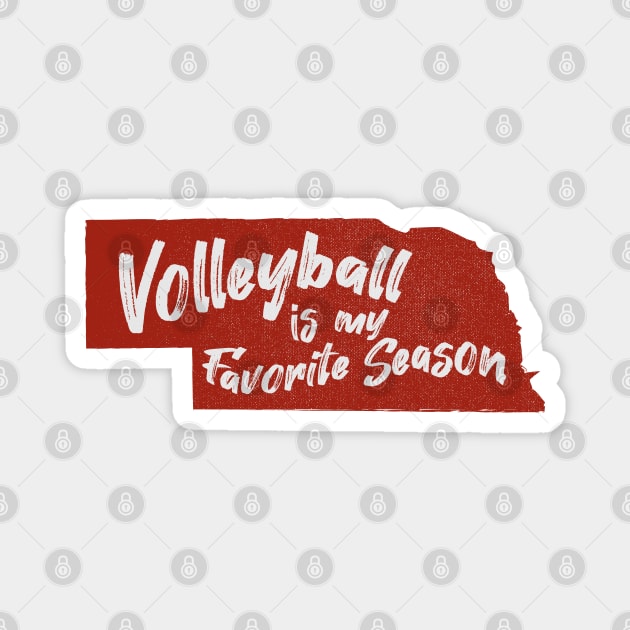 Nebraska Volleyball is My Favorite Season Magnet by Commykaze