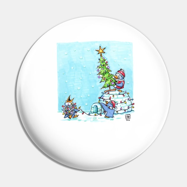 Christmas Penguins Pin by obillwon