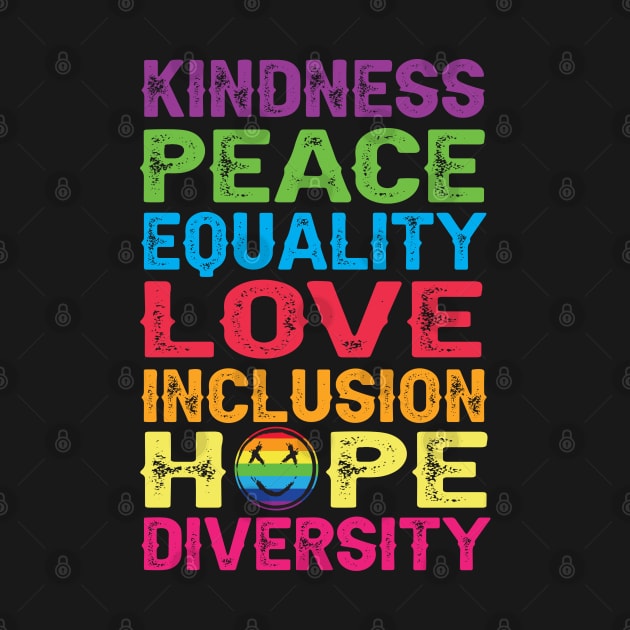 Peace Love Inclusion Equality Diversity Human Rights by ARMU66