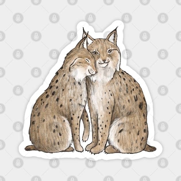 Lynx Love Magnet by Sophie Corrigan