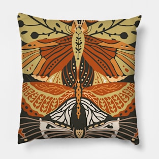 Boho Design Of Butterflies Pillow