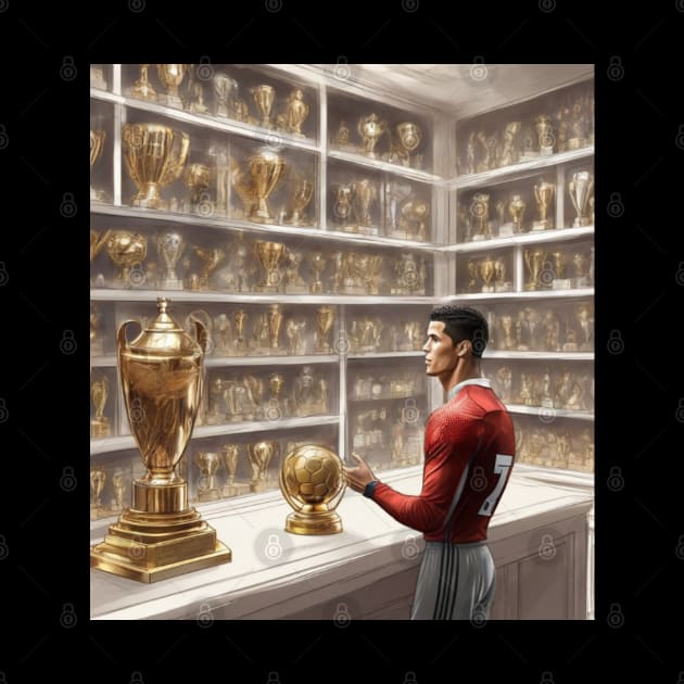 CR7 Cristiano Ronaldo Trophy Cabinet Gift Art by The GOAT Store