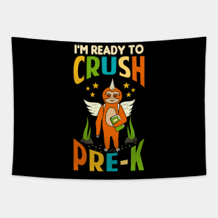 I'm Ready To Crush Pre K Unicorn Sloth Back To School Tapestry